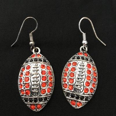 Cute football earrings