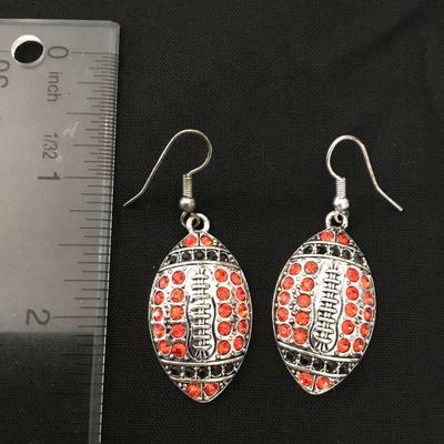 Cute football earrings