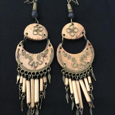 Vintage dangle statement earrings