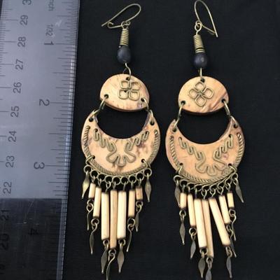 Vintage dangle statement earrings