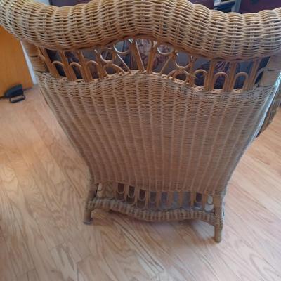 High back Wicker Chair.