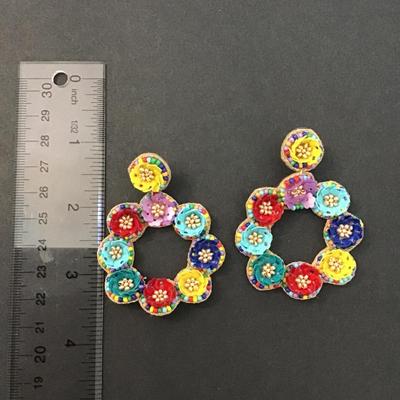 Boho flower earrings
