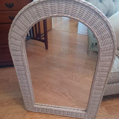 Wicker Mirror