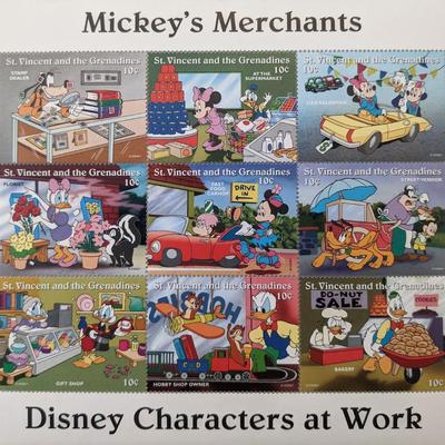 Mickey's Merchants Disney Characters at Work Stamp Set