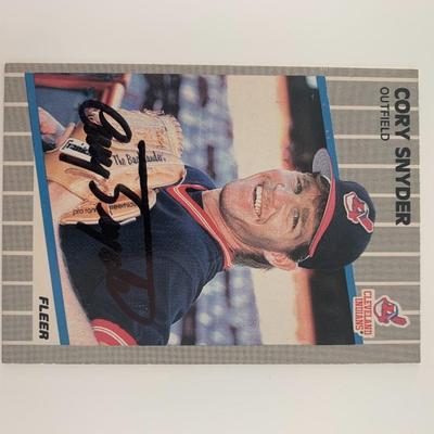 Cory Snyder signed baseball card