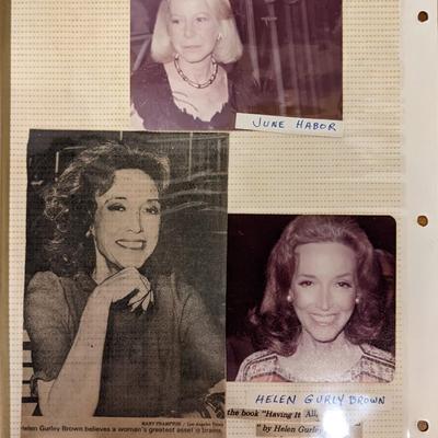 Helen Gurley Brown and June Haber Original Photos