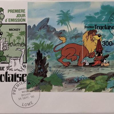 1980 Togo Goofy  Souvenir First Day Cover