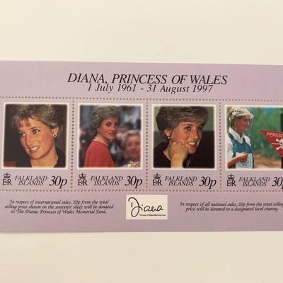 Falkland Islands Diana Princess of Wales commemorative stamp set