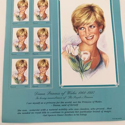 Diana Princess of Wales commemorative stamp set