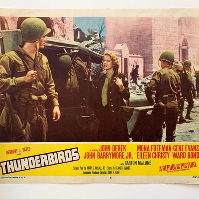Thunderbirds original 1952 vintage lobby card