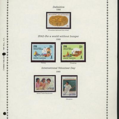 United Nations New York Stamps 1988