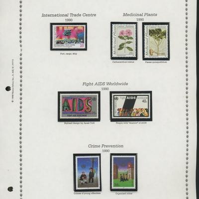 United Nations New York Stamps 1990