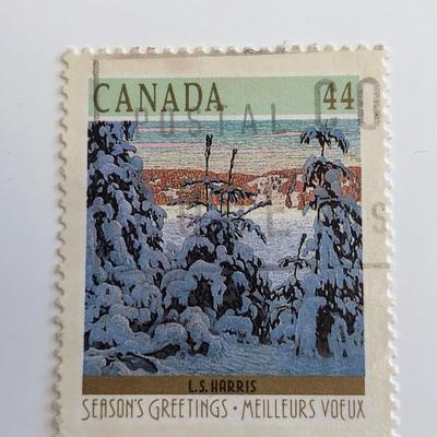 Season's Greetings 1989 Canada Stamp - L.S. Harris Snow II