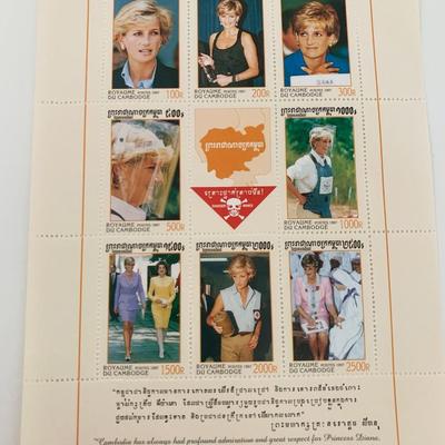 Lady Diana commemorative stamp set