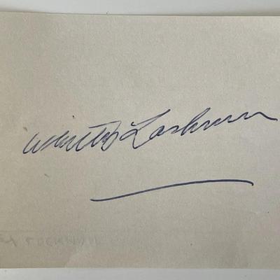 Whitney Lockman original signature cut