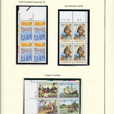 1992 US stamp collector sheet