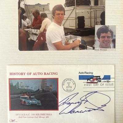 Derek Warwick signed commemorative cover