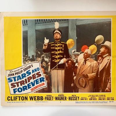 Stars and Stripes Forever 1952 vintage lobby card