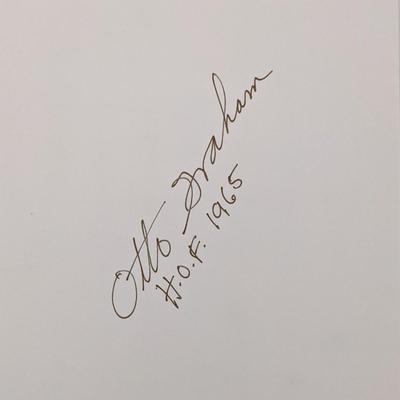 NFL Hall Of Famer Otto Graham Autograph