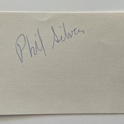 Phil Silvers original signature cut