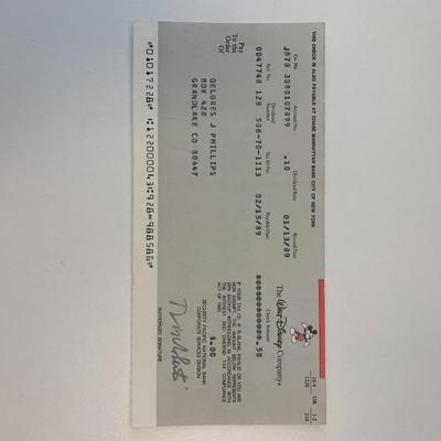 Walt Disney stock dividend check