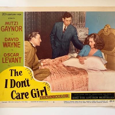 The I Don't Care Girl original 1953 vintage lobby card