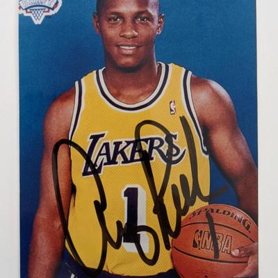 Anthony Peeler Signed Upper Deck Basketball Card Photo