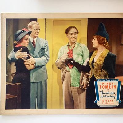 Thanks for Listening original 1937 vintage lobby card