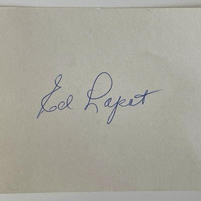 Ed Lopat original signature cut