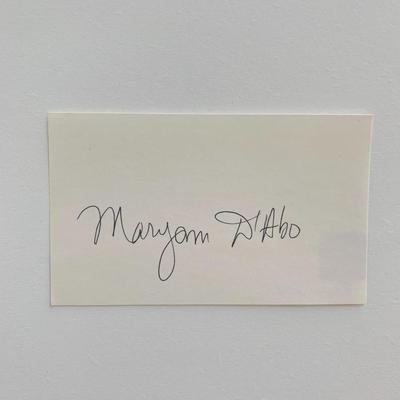 Maryam d'Abo original signature