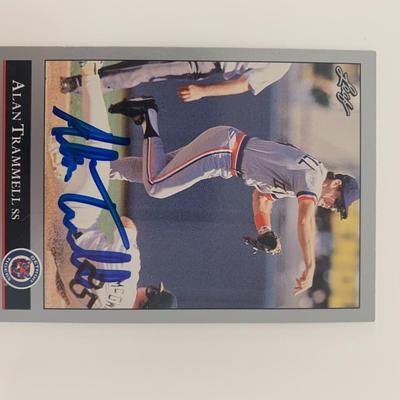 Alan Trammell signed baseball card