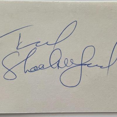Ted Shackelford original signature cut