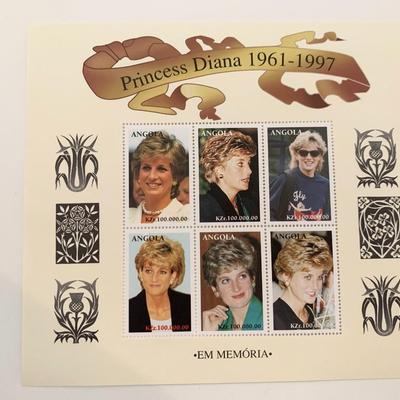 Angola Diana Princess of Wales commemorative stamp set