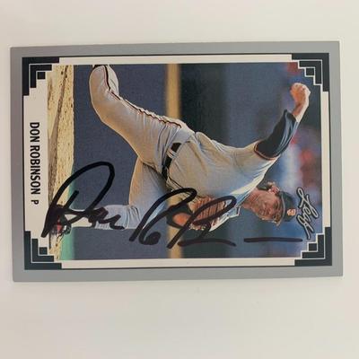 Don Robinson signed baseball card