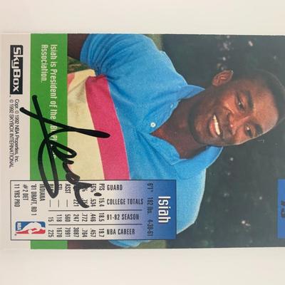 Isiah Thomas signed basketball card