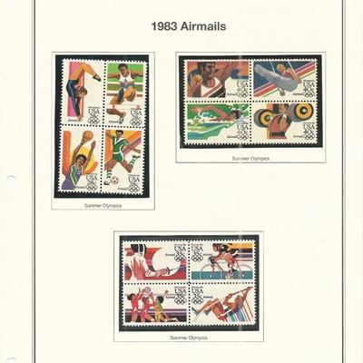 Complete 1983 Commemorative Airmail Stamp Set : Summer Olympics