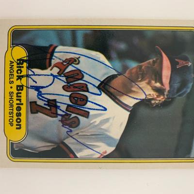 Rick Burleson signed baseball card