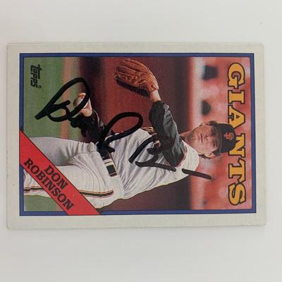 Don Robinson signed baseball card