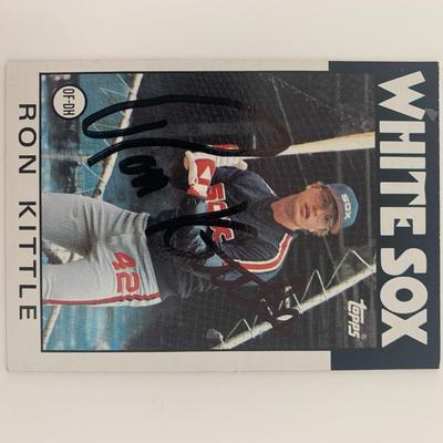 Ron Kittle signed baseball card