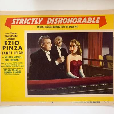 Strictly Dishonorable original 1951 vintage lobby card