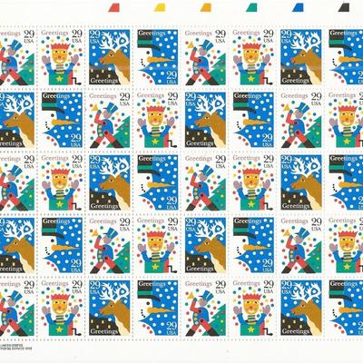 Christmas Season's Greetings Stamps