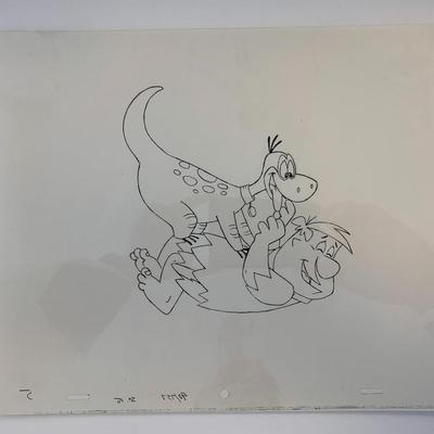 The Flintstones original hand drawn artwork for cartoon