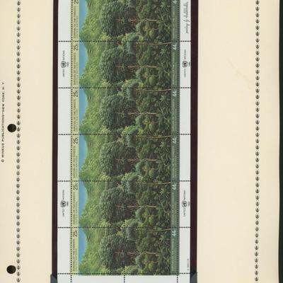 United Nations New York Survival of the Forest Stamp Sheet