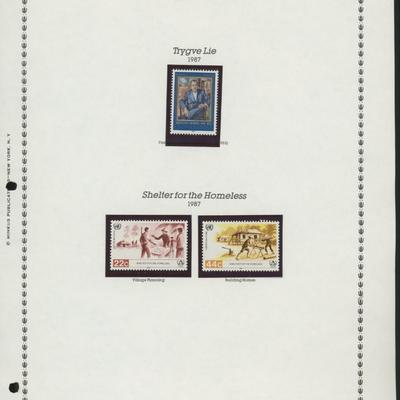 United Nations New York Stamps 1987