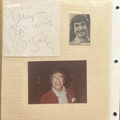Soupy Sales signed photo album page