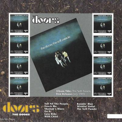 The Doors - St. Vincent Stamp Sheet - The Soft Parade