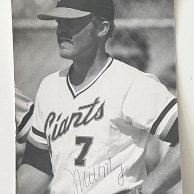SF Giants Milt May signed photo