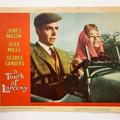 A Touch of Larceny original 1960 vintage lobby card