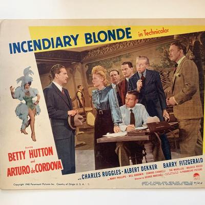 Incendiary Blonde original 1945 vintage lobby card