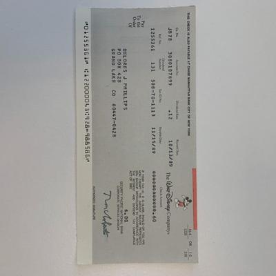 Walt Disney stock dividend check